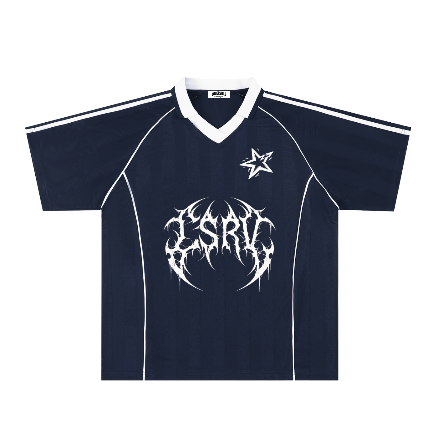 Shadow Stripe Collared Soccer Jersey ODMPOD